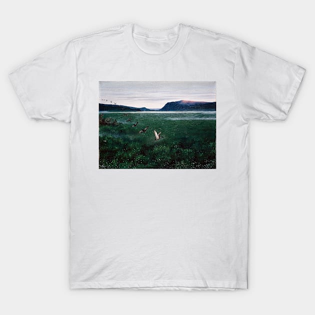 Theodor Kittelsen The Twelve Wild Ducks T-Shirt by pdpress